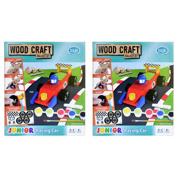 2PK Boyle Wood Craft Project Kit Junior Racing Car Kids DIY 6y+