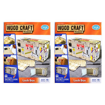 2PK Boyle Wood Craft Project Kit Lock Box Kids DIY 10y+