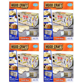 4PK Boyle Wood Craft Project Kit Lock Box Kids DIY 10y+