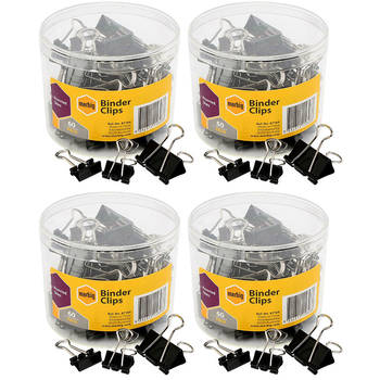 240PC Marbig Fold Back/Binder Clips - Assorted Sizes