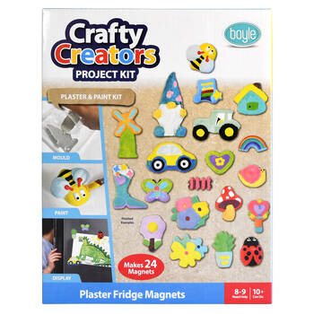 Boyle Crafty Creators Plaster & Paint Kit Fridge Magnets Kids DIY Craft 10+