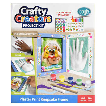 Boyle Crafty Creators Plaster Print Keepsake Frame Project Kit Kids DIY 10+