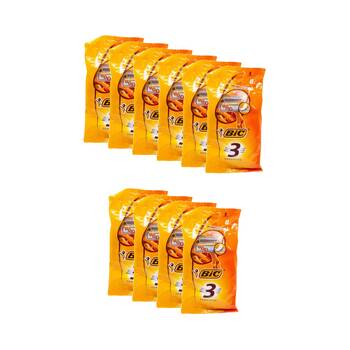10x 8PK Bic Razor 3 Blade Sensitive Skin Aloe And Vitamin E Comfort Shave Kit