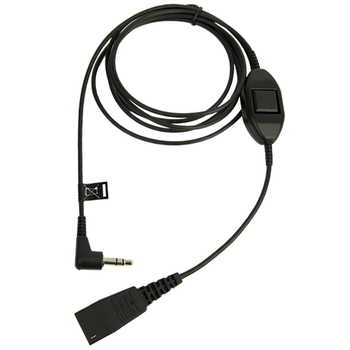 Jabra QD To 3.5mm Straight Cord w/ Answer/End/Mute Function 0.5m