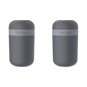 2PK Bentgo Dual-Sealing Lightweight Snack Cup Food Container 590ml Dark Grey