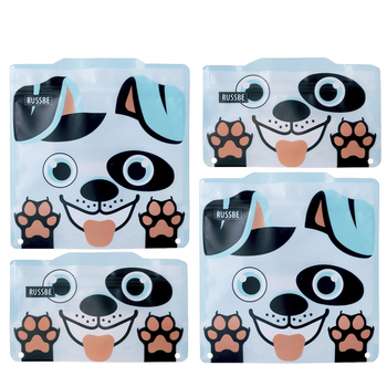 4PK Russbe Reusable Snack &  Sandwich Bags - Dog
