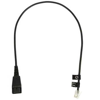 Jabra QD To RJ9 Straight Bottom Cord 0.5m
