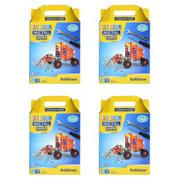 4x 154pc Boyle STEAM Metal Craft Construction Kit Bulldozer Kids Build Toy 8y+
