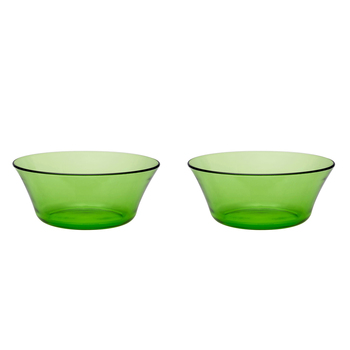 2PK Duralex Lys 23cm/2.2L Glass Salad Bowl Round - Green