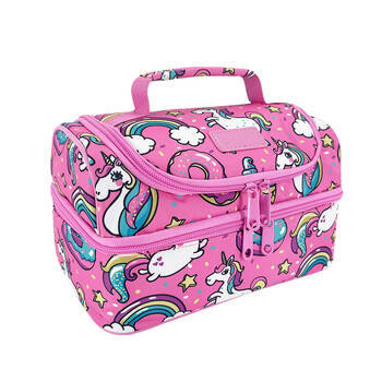 Sachi Style 235 Insulated Double Decker Lunch Bag 25.5x17x14cm Unicorns