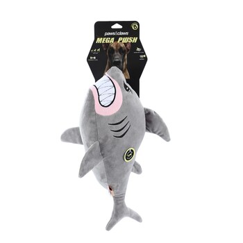 Paws & Claws 50cm Angry Shark Mega Plush - Grey