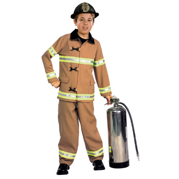 Rubies Fire Fighter Boys Dress Up Costume - Size L