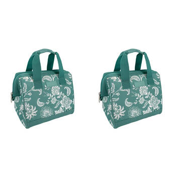 2PK Sachi Style 34 Insulated Leak-Proof Lunch Bag 24x17x22cm Green Paisley
