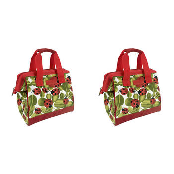 2PK Sachi Style 34 Insulated Leak-Proof Lunch Carry Bag 24x17x22cm Lady Bug