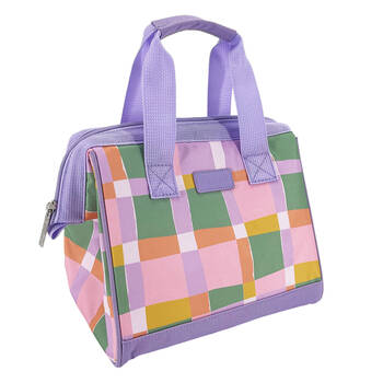 Sachi Style 34 Insulated Leak-Proof Lunch Bag 24x17x22cm Pastel Checks