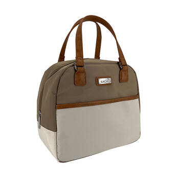 Sachi Style 237 Insulated Plain Cali Lunch Bag 24.5x14.5x22.5cm Latte/Cream