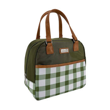 Sachi Style 237 Insulated Patterned Cali Lunch Bag 24.5x14.5x22.5cm Olive