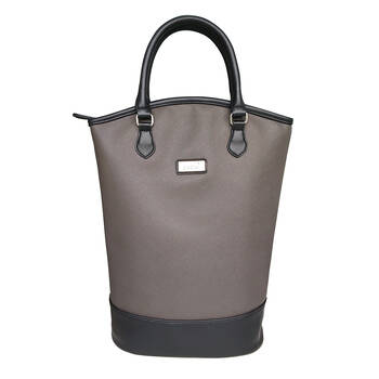 Sachi Two Bottle Leak Proof Wine Tote Carry Bag 24x13x36cm Charcoal Grey
