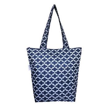 Sachi Insulated Market Tote Grocery Carry Bag 27x15x38cm Moroccan Navy