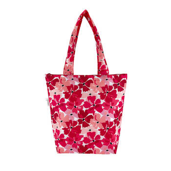 Sachi Insulated Market Tote Grocery Carry Bag 27x15x38cm Red Poppies