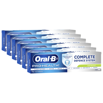 6PK Oral B 110g Pro Health Complete Defence System Gum Protect Toothpaste Mint