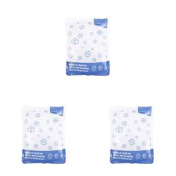 3PK Sachi Resealable Gel Ice Pack w/ Fabric Sleeve - Medium
