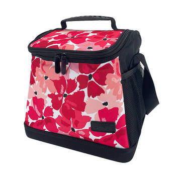 Sachi Insulated Large Weekender Cooler Bag 12L 29x22x28cm Red Poppies