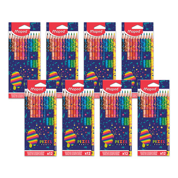 96pc Maped Pixel Party 3mm Bright Coloured Pencils
