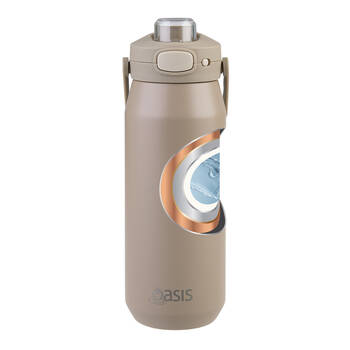 Oasis Ceramic Stainless Steel Insulated Capri Drink Bottle 750ml Latte