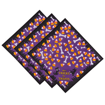 3PK Rubies Does Tricks For Treats Dog Bandana Costume - Size S-M