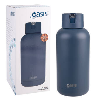 Oasis Ceramic Lined Stainless Steel Insulated Moda Drink Bottle 1.5L Indigo