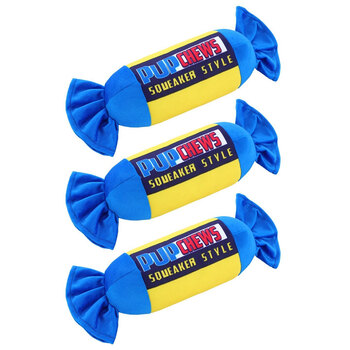 3PK Paws & Claws Candy Roll Oxford Toy Pup Chews 28X11cm