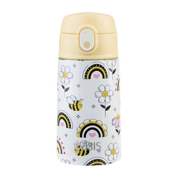 Oasis Stainless Steel Insulated Kids Drink Bottle w/ Straw 400ml Busy Bees