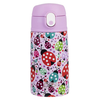 Oasis 400ml Stainless Steel Double Wall Insulated Bottle - Lovely Ladybugs