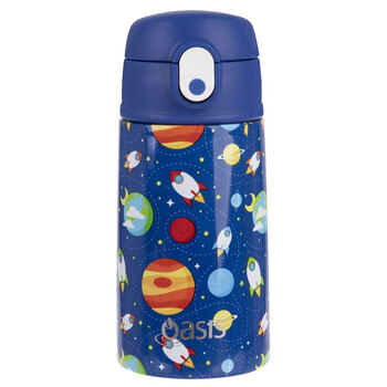 Oasis 400ml Stainless Steel Double Wall Insulated Kids Bottle - Outer Space
