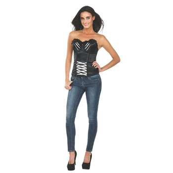 Dc Comics Catwoman Corset Womens Dress Up Costume - Size M