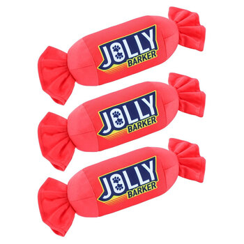 3PK Paws & Claws Candy Roll Oxford Toy Jolly Barker 28X11cm