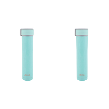 2PK Oasis Skinny Mini Pastel Double Wall Insulated Drink Bottle 250ml Assorted