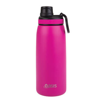 Oasis Stainless Steel Insulated Sports Bottle w/ Screw Cap 780ml Fuchsia