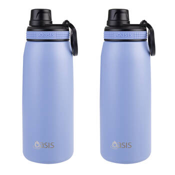 2PK Oasis Stainless Steel Insulated Sports Bottle w/ Screw Cap 780ml Lilac