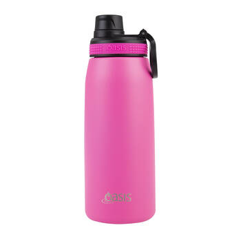 Oasis Stainless Steel Insulated Sports Bottle w/ Screw Cap 780ml Neon Pink