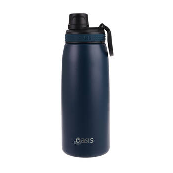 Oasis Stainless Steel Insulated Sports Bottle w/ Screw Cap 780ml Navy