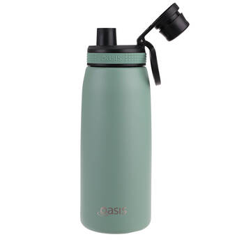 Oasis Stainless Steel Insulated Sports Bottle w/ Screw Cap 780ml Sage Green