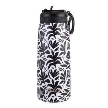 Oasis Stainless Steel Insulated Sports Bottle w/ Sipper 780ml Monochrome Blooms