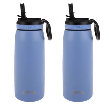 2PK Oasis Stainless Steel Double Wall Sports Bottle w/ Sipper 780ml Lilac