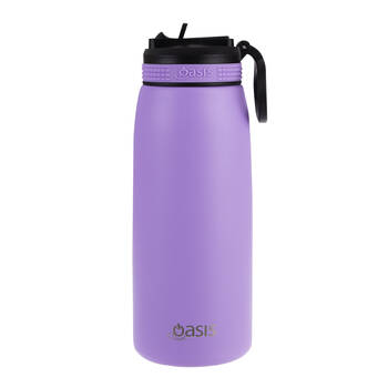 Oasis Stainless Steel Double Wall Sports Bottle w/ Sipper 780ml Lavender