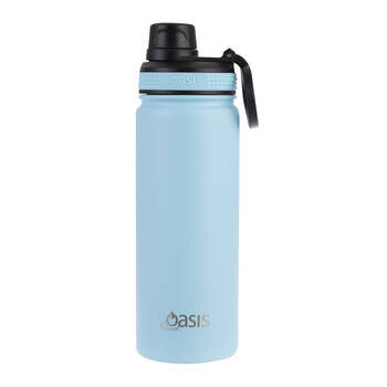 Oasis Stainless Steel Insulated Challenger Sports Bottle w/Cap 550ml Island Blue