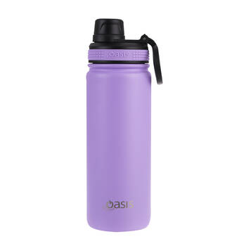 Oasis Stainless Steel Insulated Challenger Sports Bottle w/Cap 550ml Lavender
