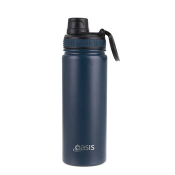 Oasis Stainless Steel Insulated Challenger Sports Bottle w/Cap 550ml Navy