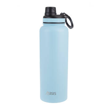 Oasis Stainless Steel Insulated Challenger Sports Bottle w/ Cap 1.1L Island Blue